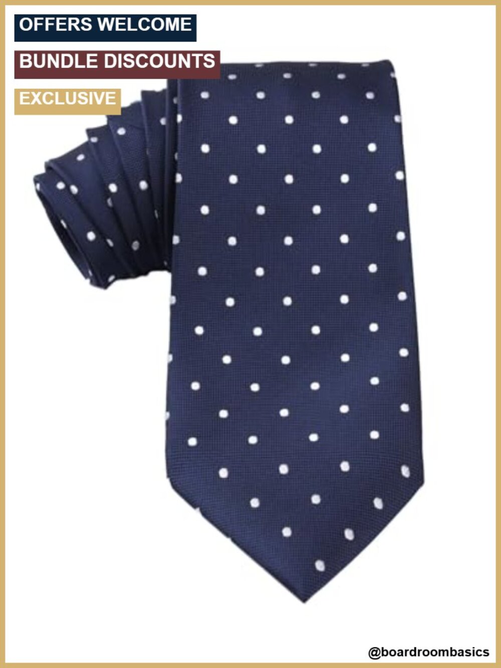 Handcrafted Polka Dots Men's Necktie 100% Polyester Formal Wedding Tie